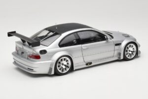 BMW M3 E46 GTR Street Srebrna With Carbon Roof Minichamps 1:18 100012102 Kovina – slika 3 od 8