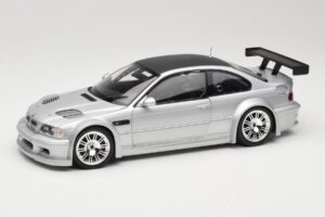 BMW M3 E46 GTR Street Srebrna With Carbon Roof Minichamps 1:18 100012102 Kovina