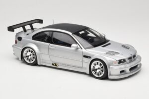 BMW M3 E46 GTR Street Srebrna With Carbon Roof Minichamps 1:18 100012102 Kovina – slika 6 od 8