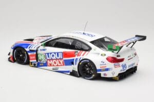 BMW M6 GT3 F13 #96 Turner Motorsport B. Auberlen / R. Foley Class Winner Petit Le Mans 2019 Minichamps 1:18 153192696 Kovina – slika 5 od 6