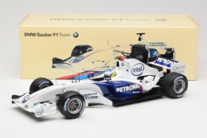 BMW Sauber F1.06 #16 N. Heidfeld Launch Version 2006 Minichamps 1:18 80430413183 Kovina – slika 6 od 6