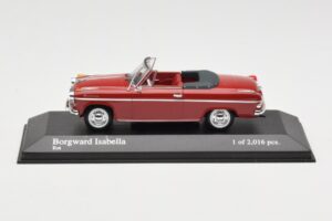 Borgward Isabella Kabriolet Rdeč Minichamps 1:43 400096060 Kovina