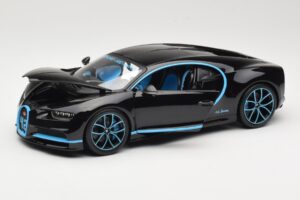 Bugatti Chiron Črn & Modra Bburago 1:18 18-11040BK Kovina – slika 2 od 8