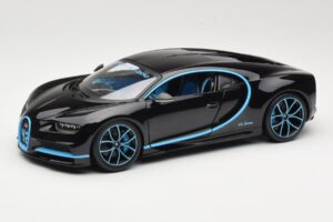 Bugatti Chiron Črn & Modra Bburago 1:18 18-11040BK Kovina