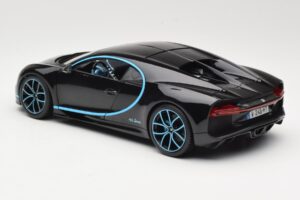 Bugatti Chiron Črn & Modra Bburago 1:18 18-11040BK Kovina – slika 7 od 8