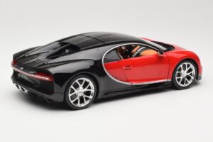 Bugatti Chiron Črn & Rdeč Bburago 1:18 18-11040 Kovina – slika 3 od 8