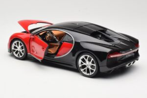 Bugatti Chiron Črn & Rdeč Bburago 1:18 18-11040 Kovina – slika 5 od 8