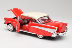 Chevrolet Bel Air Matador Rdeč & India Slonokoščena Road Legends 1:18 92109 Kovina – slika 5 od 8