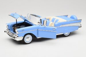 Chevrolet Bel Air Kabriolet Modra Road Signature 1:18 55/1/0863 Kovina – slika 2 od 8