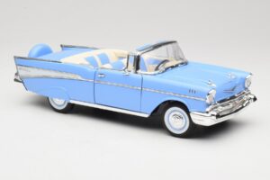 Chevrolet Bel Air Kabriolet Modra Road Signature 1:18 55/1/0863 Kovina – slika 6 od 8