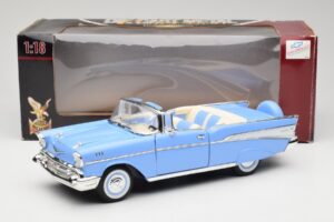 Chevrolet Bel Air Kabriolet Modra Road Signature 1:18 55/1/0863 Kovina – slika 8 od 8