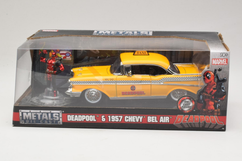 Chevrolet Bel Air Taxi Deadpool Metals Diecast 1:24 30290 Kovina
