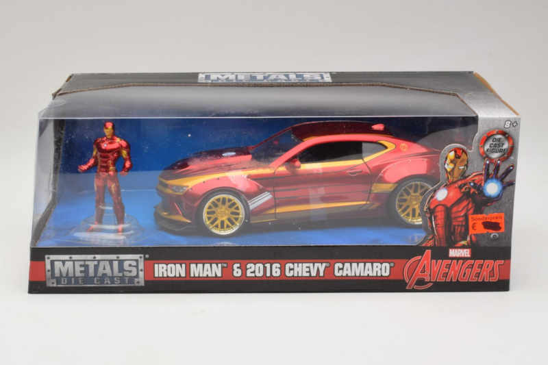 Chevrolet Camaro Iron Man S Figurico Metals Diecast 1:24 99724 Kovina