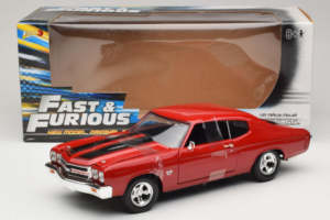Chevrolet Chevelle SS Fast & Furious Rdeč Johnny Lightning 1:18 39578 Kovina – slika 6 od 6