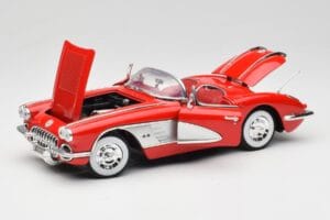 Chevrolet Corvette C1 Rdeč Motormax 1:18 73100TC Kovina – slika 2 od 8