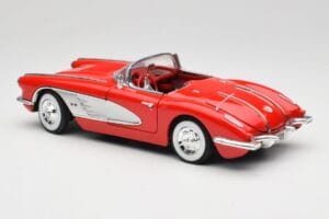 Chevrolet Corvette C1 Rdeč Motormax 1:18 73100TC Kovina – slika 7 od 8