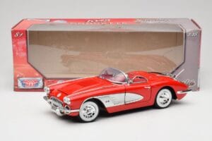 Chevrolet Corvette C1 Rdeč Motormax 1:18 73100TC Kovina – slika 8 od 8