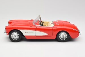 Chevrolet Corvette C1 Roadster Rdeč Bburago 1:18 3024 Kovina – slika 4 od 8