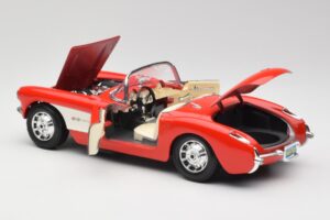 Chevrolet Corvette C1 Roadster Rdeč Bburago 1:18 3024 Kovina – slika 5 od 8