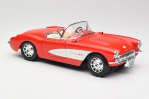 Chevrolet Corvette C1 Roadster Rdeč Bburago 1:18 3024 Kovina – slika 6 od 8