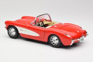 Chevrolet Corvette C1 Roadster Rdeč Bburago 1:18 3024 Kovina – slika 7 od 8