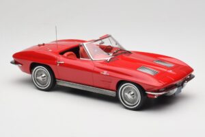 Chevrolet Corvette C2 Sting Ray Kabriolet Riverside Red Norev 1:18 189056 Kovina – slika 4 od 6