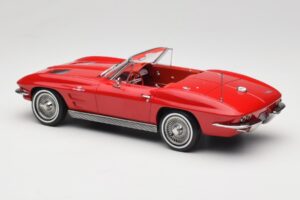 Chevrolet Corvette C2 Sting Ray Kabriolet Riverside Red Norev 1:18 189056 Kovina – slika 5 od 6