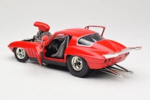 Chevrolet Corvette C3 Dragster Rdeč Hot Wheels 1:18 29226 Kovina – slika 5 od 8