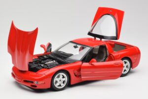 Chevrolet Corvette C5 Rdeč Bburago 1:18 3066 Kovina – slika 2 od 8