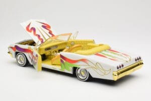 Chevrolet Impala Lowrider White Metallic Hot Wheels 1:18 27635 Kovina – slika 5 od 8
