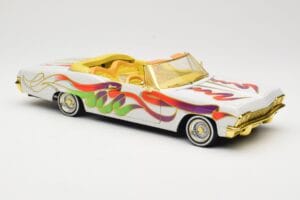 Chevrolet Impala Lowrider White Metallic Hot Wheels 1:18 27635 Kovina – slika 6 od 8