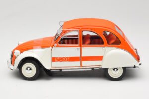 Citroen 2CV Spot Oranžen & Bel Solido 1:18 421183600 Kovina – slika 4 od 8