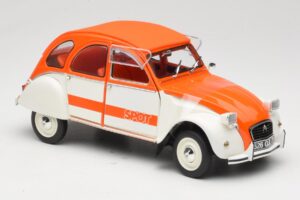 Citroen 2CV Spot Oranžen & Bel Solido 1:18 421183600 Kovina – slika 6 od 8