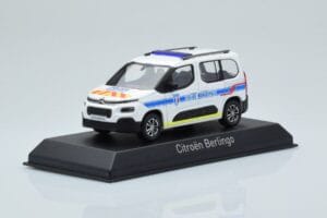 Citroen Berlingo Police Municipale v2 Bela Modra Norev 1:43 155768 Kovina – slika 2 od 4