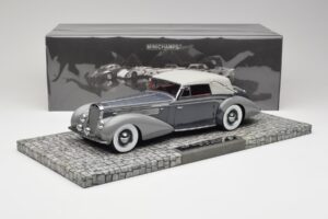 Delage D8 120 Kabriolet Siv & Temno Siv Minichamps 1:18 107115134 Kovina – slika 6 od 6