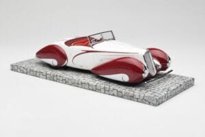 Delahaye Type 135 M Kabriolet Bel Rdeč Minichamps 1:18 107116161 Smola – slika 4 od 6