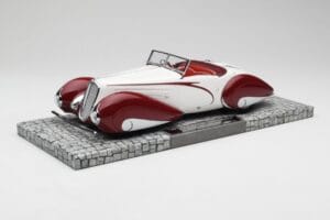 Delahaye Type 135 M Kabriolet Bel Rdeč Minichamps 1:18 107116161 Smola