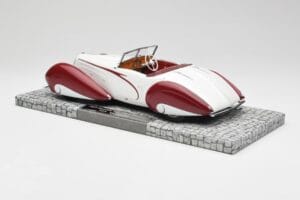 Delahaye Type 135 M Kabriolet Bel Rdeč Minichamps 1:18 107116161 Smola – slika 5 od 6