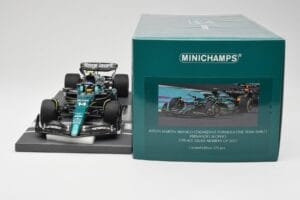 Aston Martin AMR23 #14 F. Alonso 3rd Place Saudi Arabian GP 2023 Minichamps 1:18 117230214 Kovina – slika 6 od 7