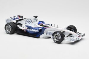 BMW Sauber F1.06 #17 J. Villeneuve F1 2006 Minichamps 1:18 100060017 Kovina – slika 4 od 6