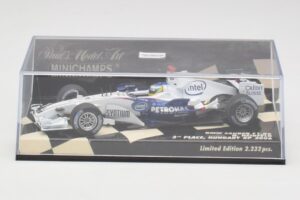 BMW Sauber F1.06 #10 N. Heidfeld Hungarian GP 3rd Place 2006 Minichamps 1:43 400060116 Kovina – slika 5 od 5