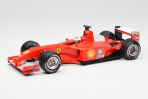 Ferrari F2001 #1 M. Schumacher F1 World Champion 2001 Rdeč Hot Wheels 1:18 50202 Kovina