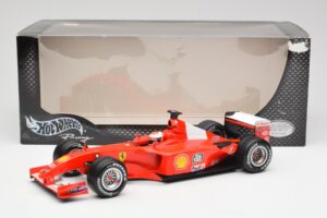 Ferrari F2001 #1 M. Schumacher F1 World Champion 2001 Rdeč Hot Wheels 1:18 50202 Kovina – slika 6 od 6