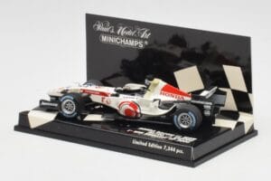 Honda RA106 #12 J. Button Hungarian GP Winner F1 2006 Minichamps 1:43 400060112 Kovina – slika 3 od 5