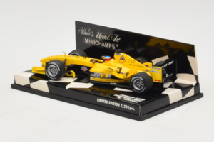 Jordan EJ14 Ford #18 N. Heidfeld Jordan Ford F1 Team Showcar 2004 Minichamps 1:43 400040088 Kovina – slika 3 od 5