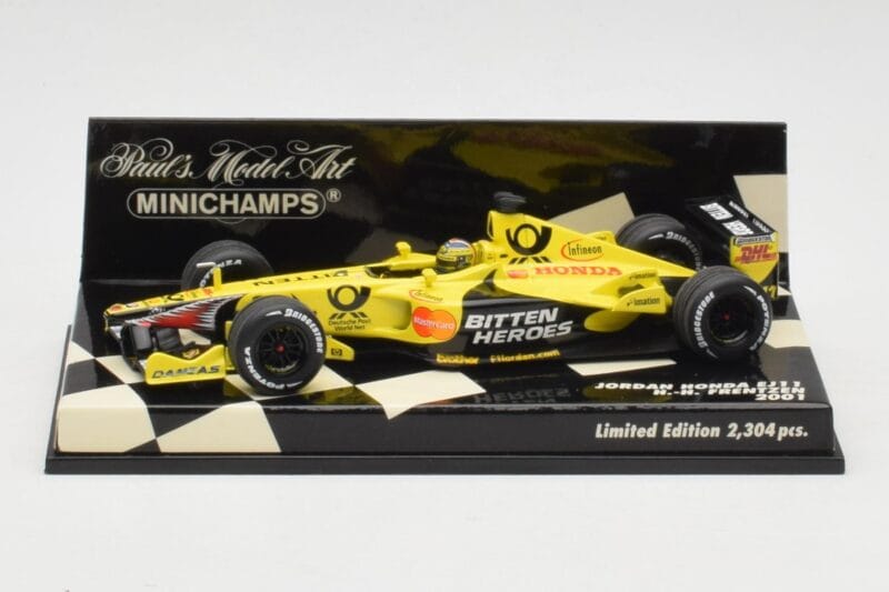 Jordan Honda EJ11 #7 H-H. Frentzen F1 2001 Minichamps 1:43 400010011 Kovina
