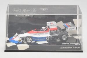 March Ford 751 #28 M. Donohue Race Car 1975 Minichamps 1:43 430750028 Kovina – slika 5 od 5