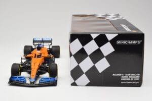 McLaren MCL35M #3 D. Ricciardo Bahrain GP 2021 Minichamps 1:18 530211803 Kovina – slika 6 od 7