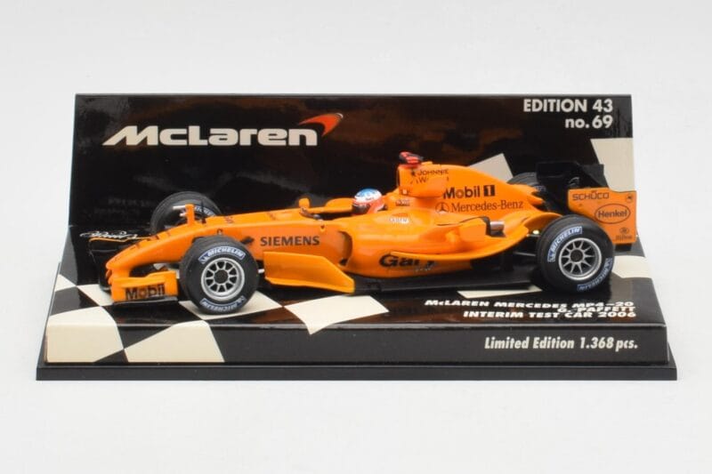 McLaren Mercedes MP4-20 G. Paffett Test Car 2006 Minichamps 1:43 530064395 Kovina