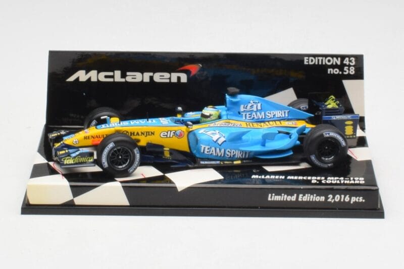 McLaren MP4-19B #5 D. Coulthard F1 2004 Minichamps 1:43 530044315 Kovina